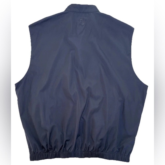 FootJoy Wind Vest Mens XL Navy Quarter Zip Mock Neck Golf Sleeveless - Picture 4 of 11